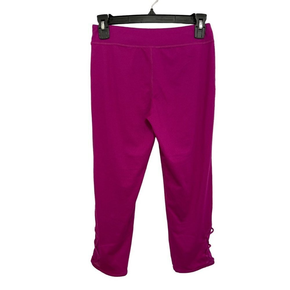CHAMPION Girl's Cropped Athletic Pants Size XL (14-16) Fuchsia Stretch Yoga Gym - Picture 11 of 12